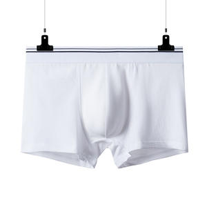 Orta katlı XL boyutu beyaz pamuk erkek Boxer külot antibakteriyel orta katlı XL boyutu esneklik dikişsiz yaz baskı logosu ODM - Product Image 6