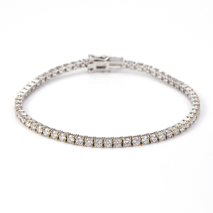 Joyería Personalizada MSB-549, Cadena de Pulsera de Diamantes de Laboratorio en Forma Redonda de Oro de 14K - Product Image 6