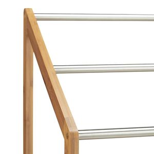 <span class=keywords><strong>Portasciugamani</strong></span> in Bambù a 3 Livelli, Set da <span class=keywords><strong>Bagno</strong></span> con Mensola Portaoggetti, <span class=keywords><strong>Portasciugamani</strong></span> da Terra Moderno per Hotel, <span class=keywords><strong>Bagno</strong></span> e Spa - Product Image 5