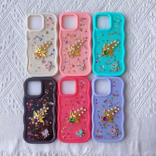 BAILI Factory Popular Simple Flower Small Iron Tower Drop-glass Diamond butterfly Phone Cases for Itel P65 A80 A50C Back Covers