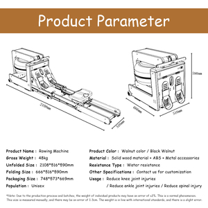 Nhà Máy Giá Nhà thiết bị tập thể dục đa chức năng thuyền trượt máy khả năng chịu nước có thể gập lại chèo thuyền máy - Product Image 5