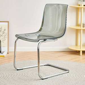 Silla de Comedor de Acrílico con Marco de Plástico de Diseño Moderno para el Hogar - Product Image 1