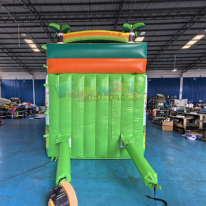 Large outdoor backyard party bouncer tobogan hinchable jungle <b>inflatable</b> zoo <b>water</b> <b>slide</b> with splash pool - Product Image 2