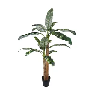 Árbol de bonsái artificial, hojas de plátano para decoración del hogar y jardín, proveedor de china