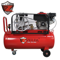 Kompresor Udara Sekrup Tekanan Tinggi 100L 3HP 2 Silinder Bertenaga Bensin Stasioner 8 Bar/115psi Berpendingin Udara Efisiensi Tinggi