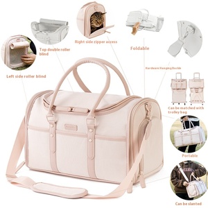 Trolley en tissu Oxford de style coréen japonais Sac à dos pliable <span class=keywords><strong>portable</strong></span> de grande capacité pour chat avec motif solide et animal - Product Image 4