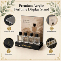 Présentoir de Luxe Modulaire en Acrylique Personnalisé pour Parfums, Cosmétiques et Soins de la Peau, Organisateur de Comptoir de Vente au Détail et en Gros