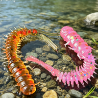 20 pièces/sac Appâts souples de pêche en forme d'insecte, 45mm 0.43g, Kit de leurres souples en PVC à queue aiguille pour la pêche à la truite, au bar et à la perche en eau douce