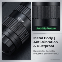 Lente de Cámara de Visión Artificial de Alto Rendimiento con Montura C de Enfoque Fijo de 10MP, 2/3" 12mm F2.8-F16, Formato Completo, en Oferta