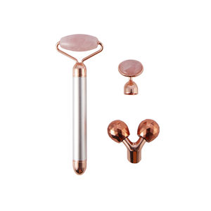 Masseur De visage De Levage Facial De <span class=keywords><strong>Cristal</strong></span> De Quartz Rose Microcourant 3d Massage Pierre Germanium Lit Rouleau de Jade - Product Image 1