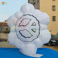 Décoration de fête de ballons gonflables géants suspendus à DEL Grands nuages flottants gonflables de nuit