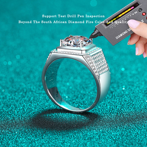 Anillo <span class=keywords><strong>de</strong></span> Hombre <span class=keywords><strong>de</strong></span> Plata <span class=keywords><strong>de</strong></span> Ley S925 con Moissanita <span class=keywords><strong>de</strong></span> Cuatro Garras, Estilo Retro Simple, <span class=keywords><strong>para</strong></span> <span class=keywords><strong>Regalo</strong></span> <span class=keywords><strong>de</strong></span> Novio, Modelo AZ666-J - Product Image 3