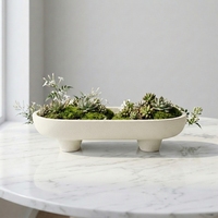 Pot de fleurs en béton durable pour mousse et plantes succulentes, décoration de meubles de salon intérieur et extérieur