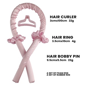 <span class=keywords><strong>Set</strong></span> di rulli per capelli senza calore bigodino per capelli senza calore in seta nastri arricciacapelli e elastici in seta <span class=keywords><strong>set</strong></span> strumenti flessibili per arricciare - Product Image 6