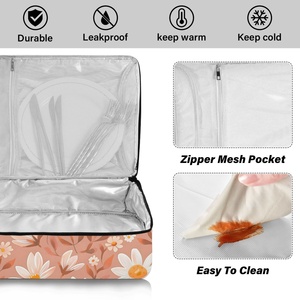 Aloha Collection Wholesale Custom Logo Waterproof Soft Portable Insulated Food Bag Casserole Cooler Bags for Hiking - Product Image 4