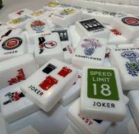 Amerikanische Mahjong-Steine Ole Miss University of Mississippi 160 Einlagige Acryl-Gravierte Reise-Westwind Weiße Mahjong-Set