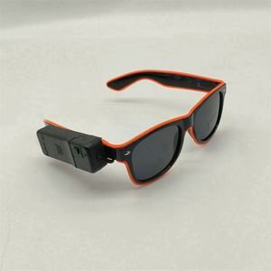 Custom Plastic <b>LED</b> Light Emitting Glasses Custom Color Letterpress Printed Logo Portable Retro Style for Party <b>Ball</b> Gifts - Product Image 5
