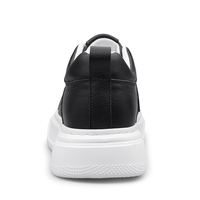 Chaussures de skate pour hommes et femmes baskets chaussures de skate en cuir véritable de vache à lacets hauteur augmentant la semelle épaisse plate-forme unisexe
