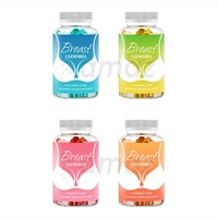 Gummies d'amélioration mammaire personnalisées Amaz Private Label, formes variées, qualité alimentaire, 60 gummies par flacon, pour la santé des femmes, pour l'amélioration des seins