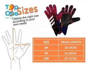 Top One Venta caliente Guantes profesionales de portero Proteger 4MM Látex 3D Tejido Nylon Fútbol Guantes de portero de fútbol - Product Image 6