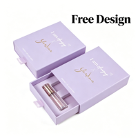 Boîte élégante personnalisée pour maquillage avec couvercle coulissant, étui de rangement certifié pour parfums et double tubes de gloss à lèvres