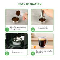 Capsule réutilisable en acier inoxydable de 230 ml avec opercule anti-effraction, compatible avec les modèles Vertuoline, dosettes à expresso
