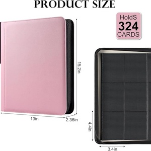 Nouvel Album de Rangement en Cuir PU de Style Premium Personnalisé à 9 Poches avec Fermeture Éclair pour Collection de Cartes de Jeu à Domicile (Seulement l'Étui) - Product Image 5