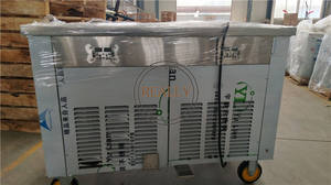 เครื่องทำไอศกรีมสองกระทะทอดพร้อมช่องแช่แข็งเครื่องม้วน<span class=keywords><strong>ไอศกรีม</strong></span>ผัดไทย - Product Image 5