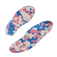 Semelles orthopédiques 3D colorées en EVA pour enfants, avec soutien de la voûte plantaire X/O, pour chaussures
