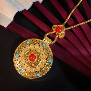 FANYA FYXL1260 Women's Unisex Double-Sided Gold Plated <b>Copper</b> Alloy Necklace Cubic Zirconia Box <b>Chain</b> Pendant Europe America - Product Image 4