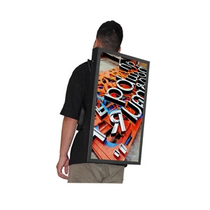 27 "Ngoài Trời LCD Quảng Cáo Thiết Bị Di Động Con Người Đi Bộ Ba Lô Quảng Cáo Video Player <span class=keywords><strong>Android</strong></span> Phương Tiện Truyền Thông Hiển Thị Với GPS - Product Image 1