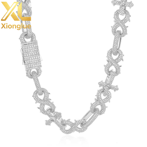 Elite Edition Spectrum Moissanite Necklace 925 Sterling Silver <b>Lab</b> Created Color Diamond <b>Rainbow</b> Chain Iced Out Bling VVS Tester - Product Image 4