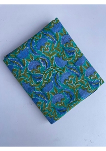 Tissu en coton biologique, magnifique impression artisanale au bloc, couleurs éclatantes, style Dobby côtelé léger pour chemises et rideaux pour garçons - Product Image 3