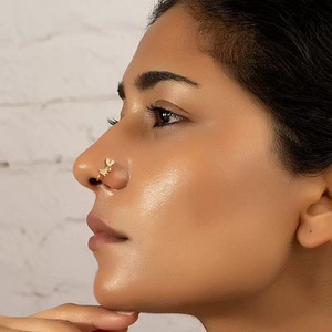 Nouveau design – Clip de nez en acier inoxydable avec zircon cubique, fausse <span class=keywords><strong>piercing</strong></span> lapin sans perçage, anneau de nez de luxe, <span class=keywords><strong>piercing</strong></span> corporel - Product Image 2