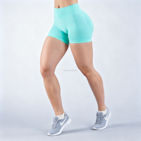 Ensemble short et pantalon de yoga sans couture personnalisable avec logo, taille haute, respirant, effet galbant fessier, idéal pour l'extérieur – Nouvelle collection très prisée
