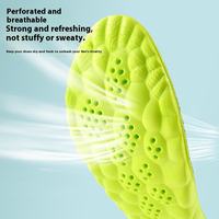 Semelles intérieures de sport confortables en PU et tissu en fibre de génes, respirantes, avec amorti 4D longue durée, pour chaussures de course d'été