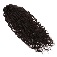 Extensions de cheveux synthétiques bouclés pour tresses, 22 pouces, 100 grammes, fibres haute température, pour tresses au crochet, ondulations profondes