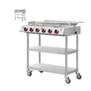 <span class=keywords><strong>Barbecue</strong></span> familial de jardin, grand <span class=keywords><strong>barbecue</strong></span> de 72 pouces, grille en acier inoxydable, <span class=keywords><strong>barbecue</strong></span> au <span class=keywords><strong>charbon</strong></span> de bois avec armoire, roues et ventilateur - Product Image 6