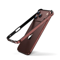 Coque de protection antichoc en silicone avec cadre métallique en aluminium pour iPhone 18 Pro Max 17 16 15 14 13 Pro Max