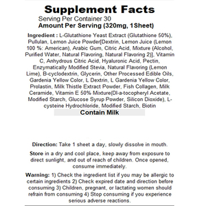 High quality private label Glutathione Whitening Resist skin oxidation and protect <b>liver</b> cells oral strip - Product Image 4