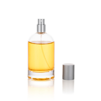 Flacon de parfum en verre transparent rond 30ml 50ml 100ml rechargeable avec bouchon à vis durable et pulvérisateur à fine brume