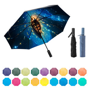 Parapluie Automatique Pliant 3 Volets en Fer Anti-UV, Imperméable et Coupe-Vent, avec Impression de Logo Personnalisé, Toutes Saisons - Vente en Gros Promotionnelle - Product Image 2