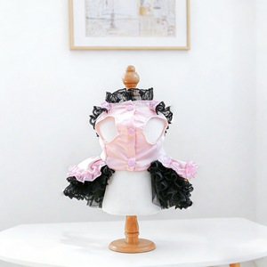 ชุดกระโปรงสีดำชมพูสำหรับสุนัขตัวเล็ก สไตล์เจ้าหญิง ใส่ได้ทุกฤดู - Product Image 2