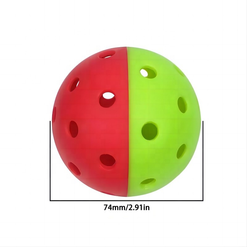 Original Design 40-Holes Pickleball Paddle Durable Outdoor Games Pickleballs 2 Colors Made Plastic Factory Combined Paddle Balls