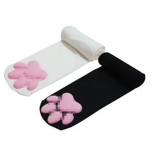 Meilleures ventes fille mignon patte de chat femmes chaussettes Cosplay festival 3D sexy Lolita chaussettes en coton bas longueur tube genou chaussettes hautes