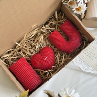 Ensemble de bougies parfumées pour la Saint-Valentin, bougies en cire de soja faites à la main en forme de cœur pour la fête de Thanksgiving, la demande en mariage, la décoration, le cadeau