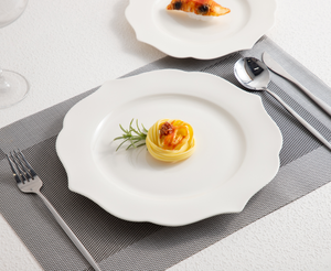 Custom White Wedding Dinner <b>Plates</b> Scalloped Edge <b>Ceramic</b> Classic Design China Origin Personalized Logo/Design Tableware for - Product Image 4