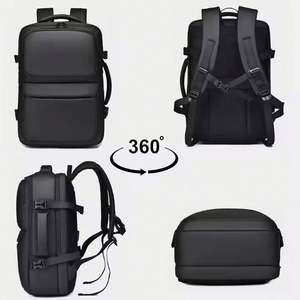Large Capacity Durable Waterproof PU Laptop <b>Backpack</b> with Anti-Theft Feature Casual & Business Outdoor Travel Bag Leisure Design - Product Image 2