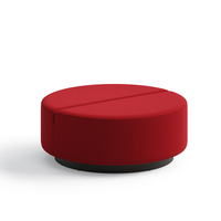 Pouf ottoman modulaire rond avec design à boutons, banc de siège moderne pour hall d'accueil commercial et salle d'attente