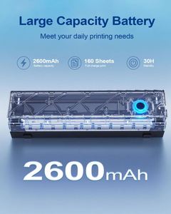 Portable A4 Thermal Printer 216MM Paper Roll 203dpi for 2600mAh Battery 1-Year Warranty for Wireless Travel Use Jiuyin - Product Image 5